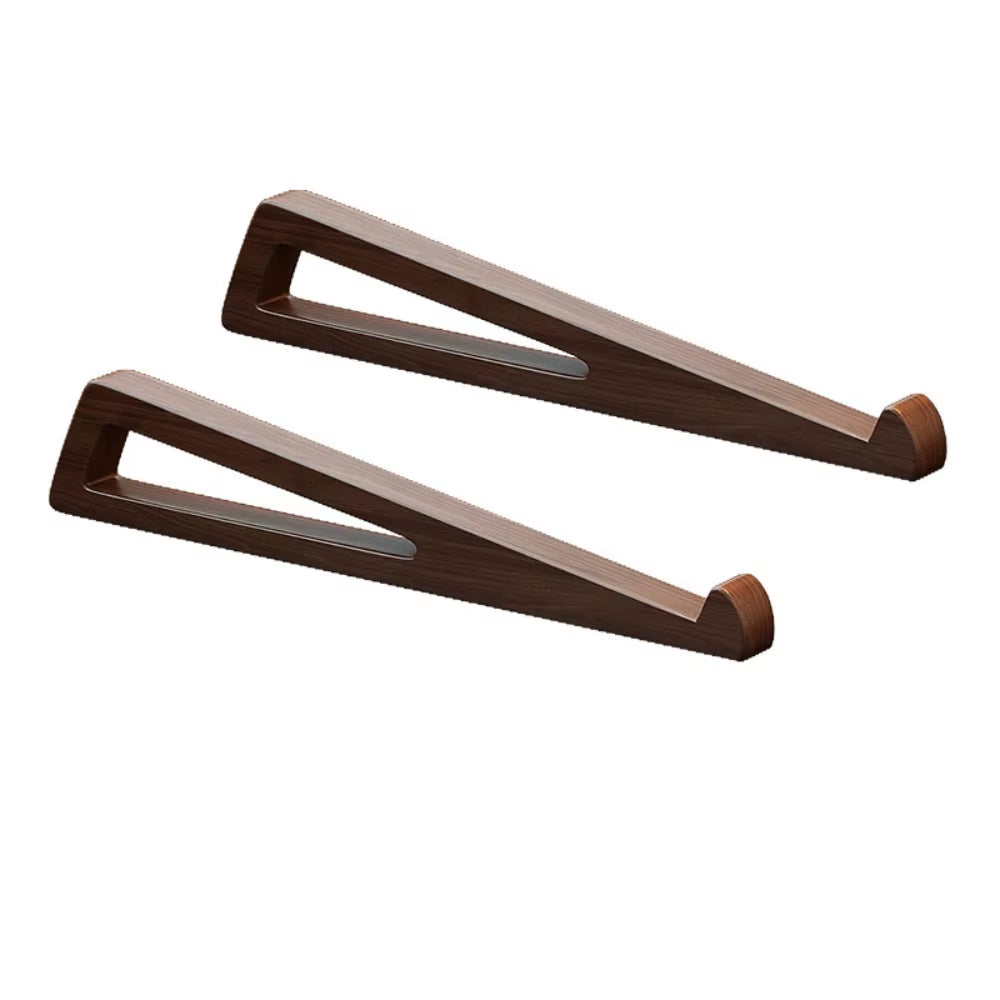 Universal Wooden Laptop Stand Ventilated Ergonomic Tablet Stand Portable 12° Adjustable Angle Laptop Bracket for 10-17Inch