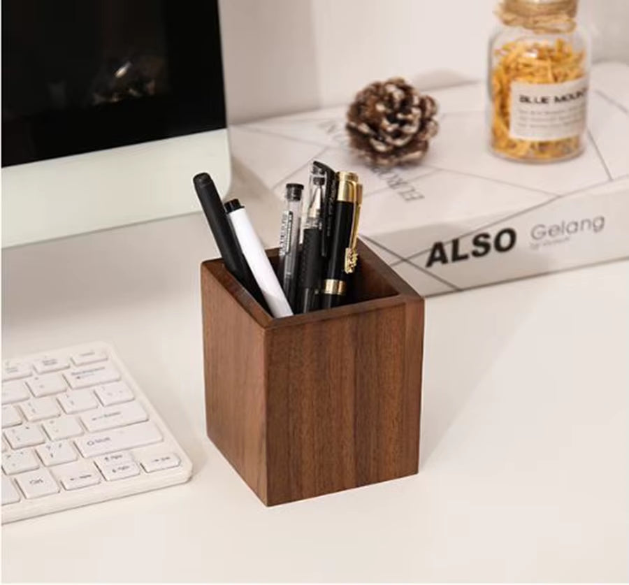 Walnut Desk Pen Holder