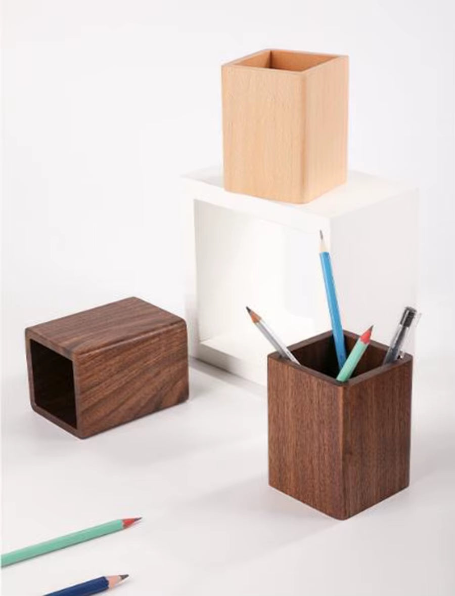 Walnut Desk Pen Holder