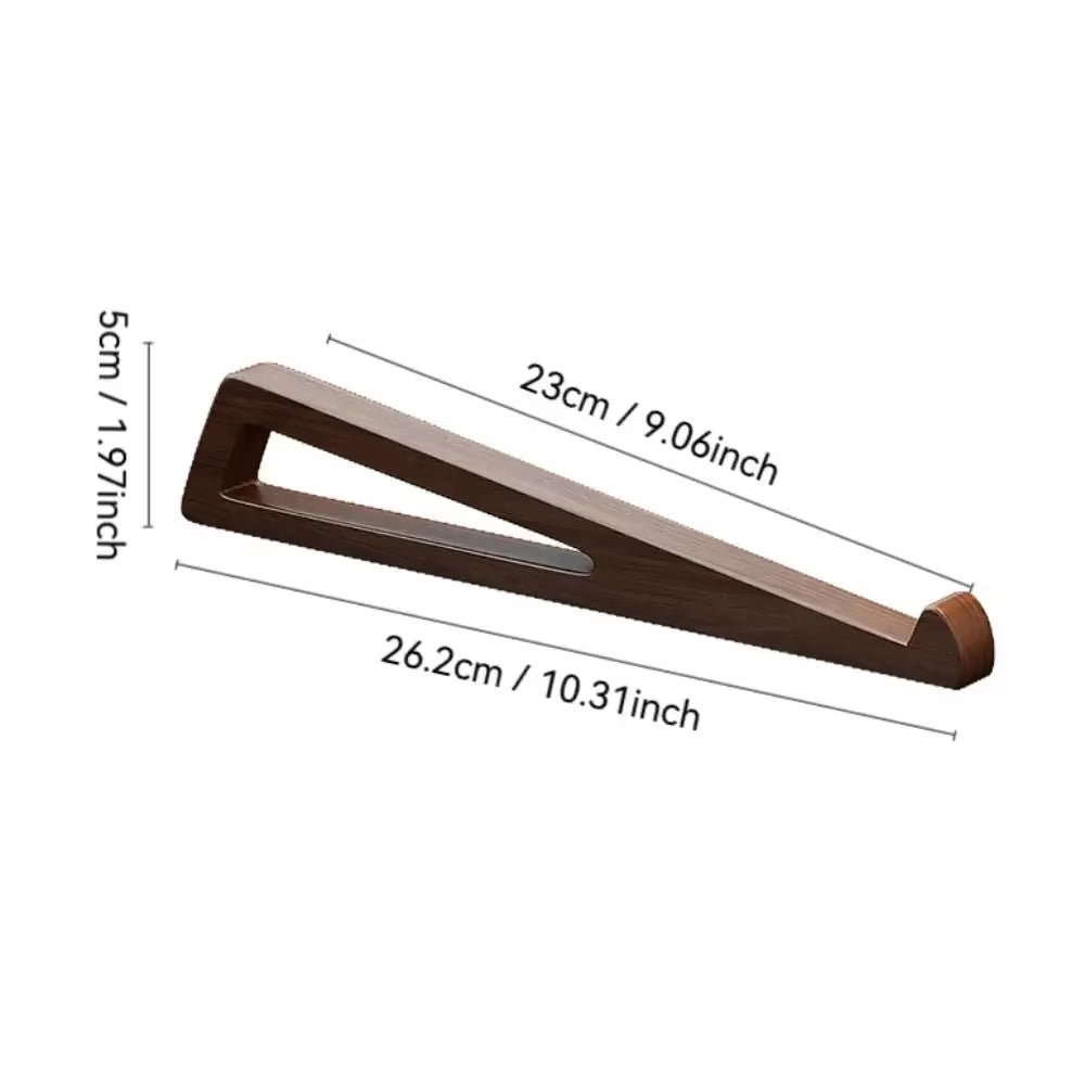 Universal Wooden Laptop Stand Ventilated Ergonomic Tablet Stand Portable 12° Adjustable Angle Laptop Bracket for 10-17Inch